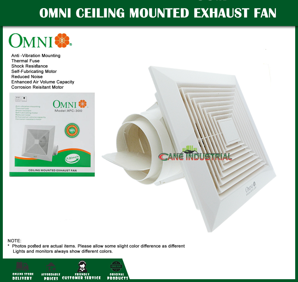 Omni Ceiling Mounted Exhaust Fan 12" XFC300 Lazada PH