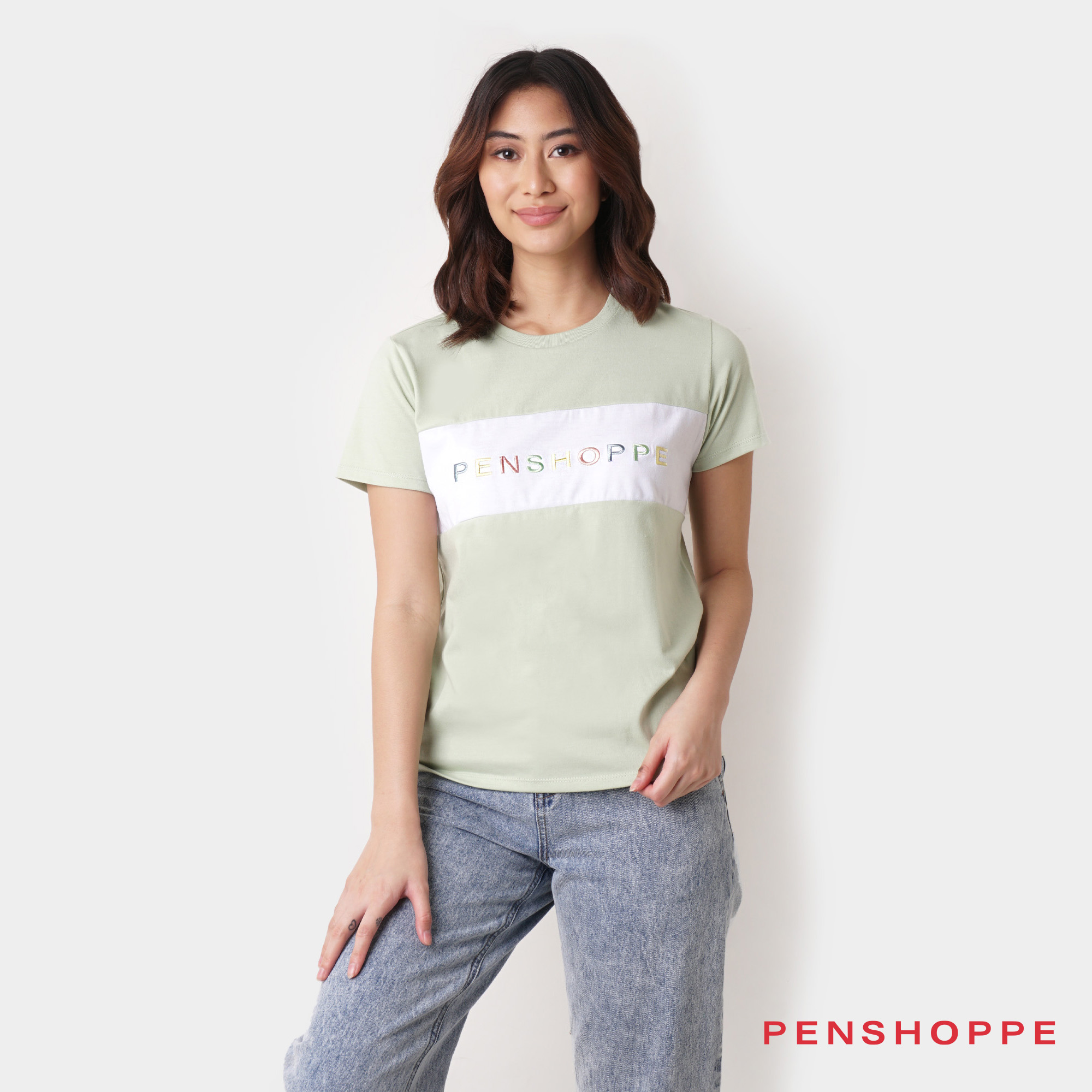 Relaxed Printed Tee (Mint Green)(1pcs 