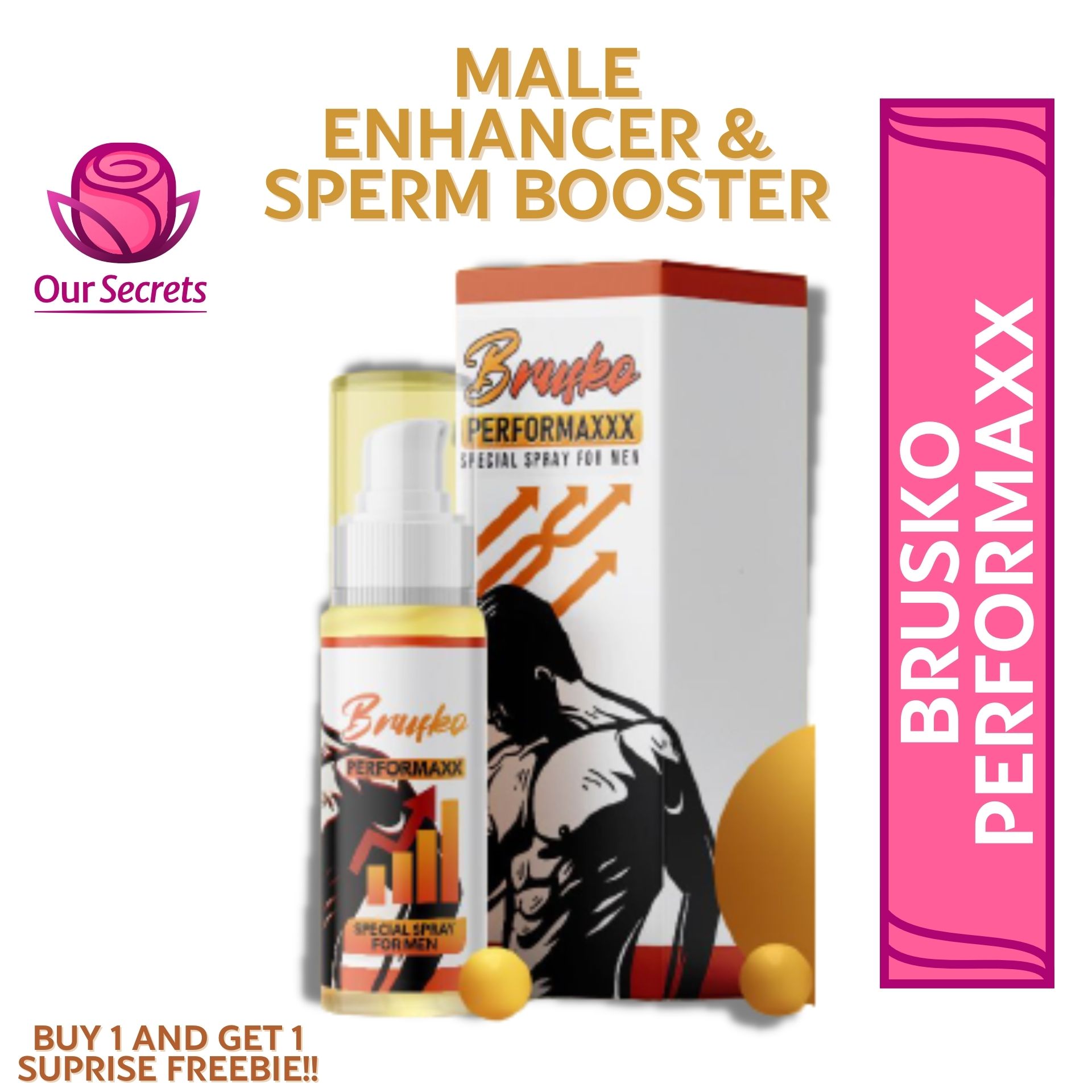 BUY NOW FREE 1s BRUSKO COFFE, Brusko Performaxxx spray original