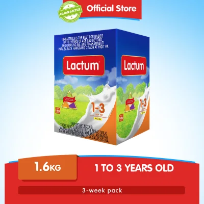 Lactum for 1-3 Years Old 1.6kg Plain Milk Supplement Powder