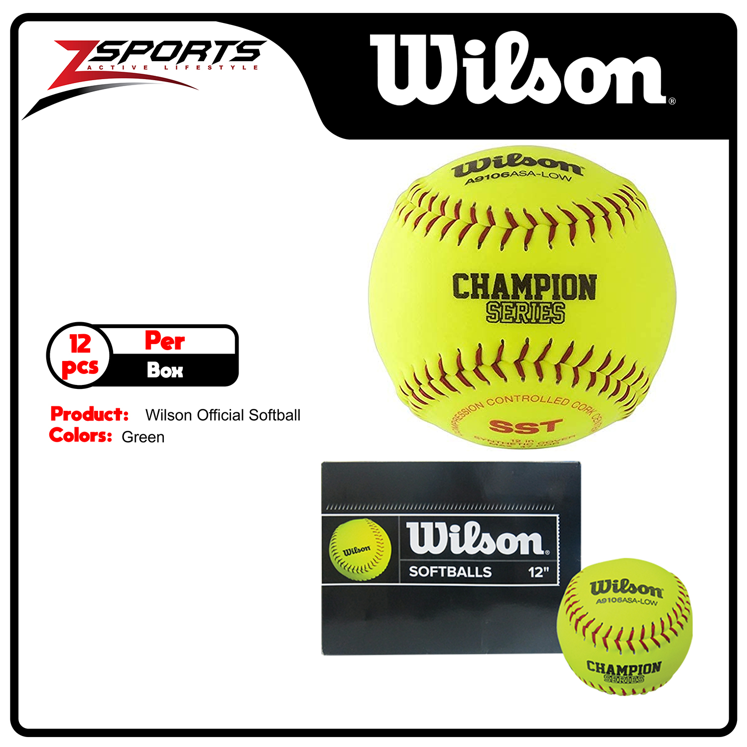 Wilson Softball Ball Senior Little League Official Synthetic Leather x