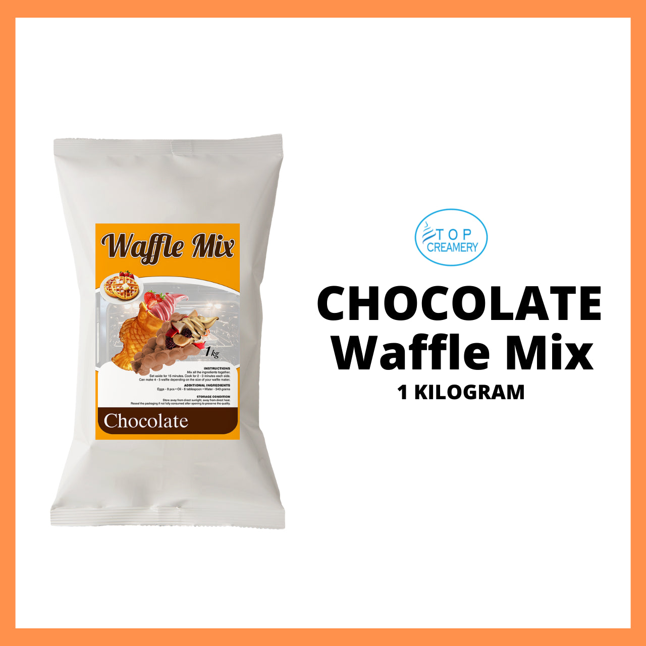 Top Creamery Chocolate Waffle Mix 1kg Lazada PH