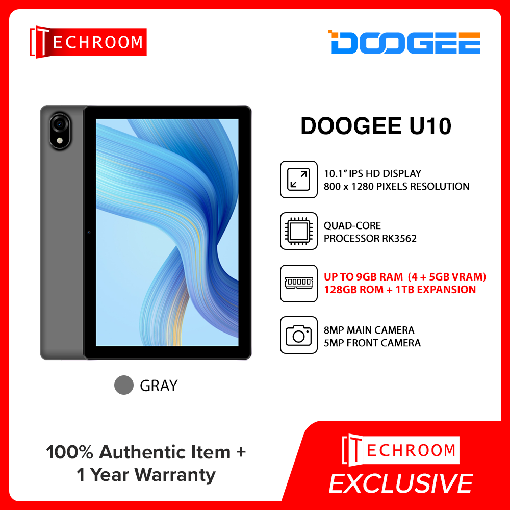 DOOGEE U10 9gb 128gb RK3562 Quad Core 10.1 Google Play Android 13 Tablet  Pc OTG