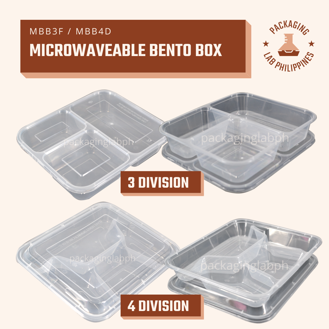 [10pcs] 3D / 4D Clear Microwaveable Bento Box Bento Meal Box | Lazada PH