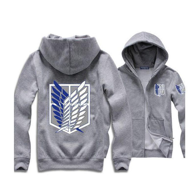 Attack on Titan Shingeki No Kyojin Cosplay Hoodie with Zipper Jacket ...