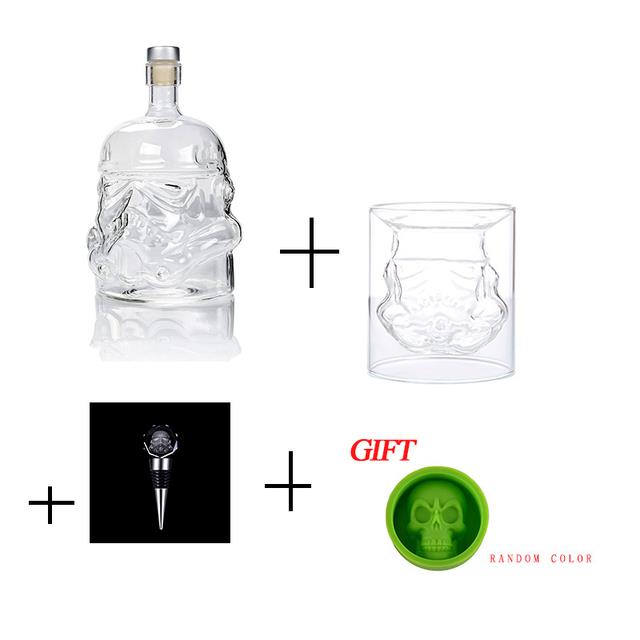 650ml creative Storm Trooper Whiskey Decanter Crystal Glass Wine