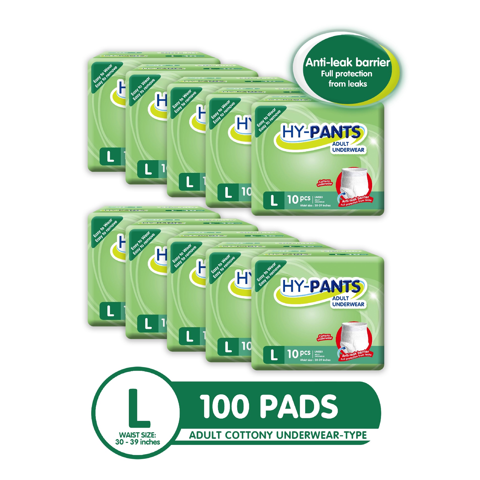 Hy Pants Adult Underwear Large 1 box with 10 packs Lazada PH