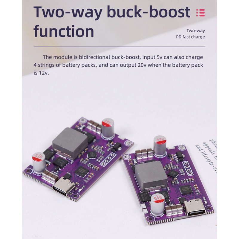 120W Two-Way Pd Fast Charging Module 4S Charging Treasure Module Circuit Board High Power Pd Fast Charging Boost/Buck
