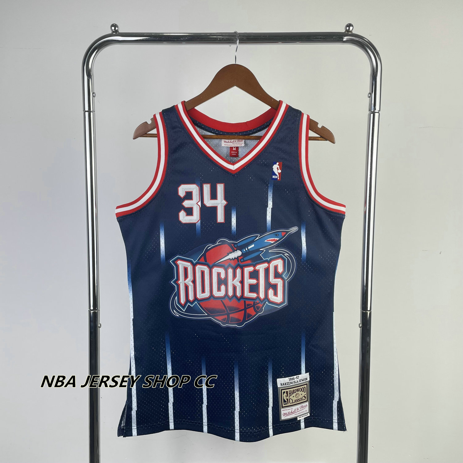 Houston Rockets Hakeem Olajuwon #34 Nba Classic Black Jersey