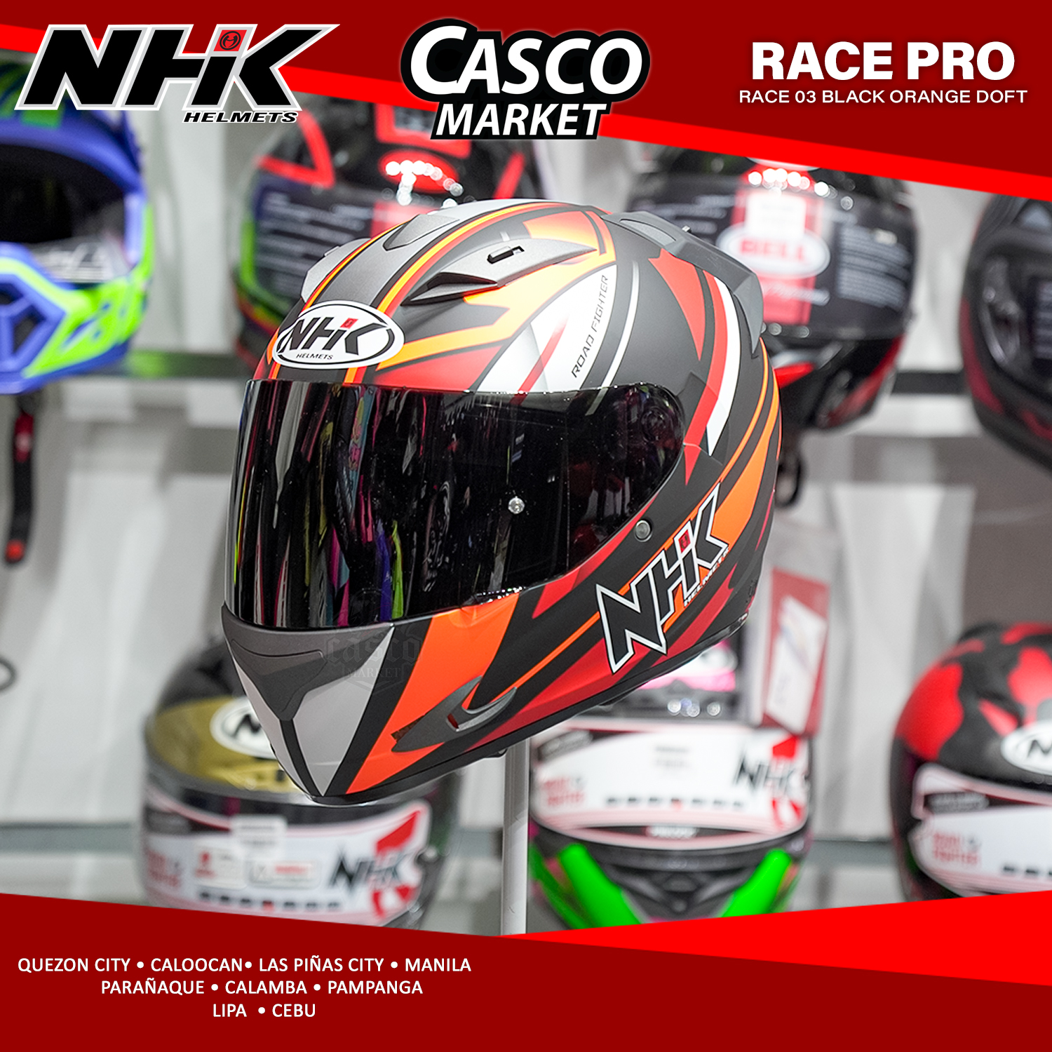 Helm nhk full face road sale race