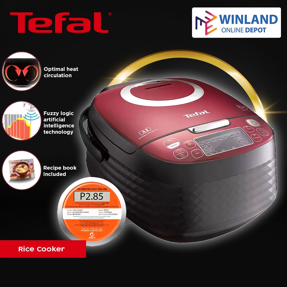 Tefal by Winland Initial Spherical Pot Rice Cooker RK7405 (Black/Red