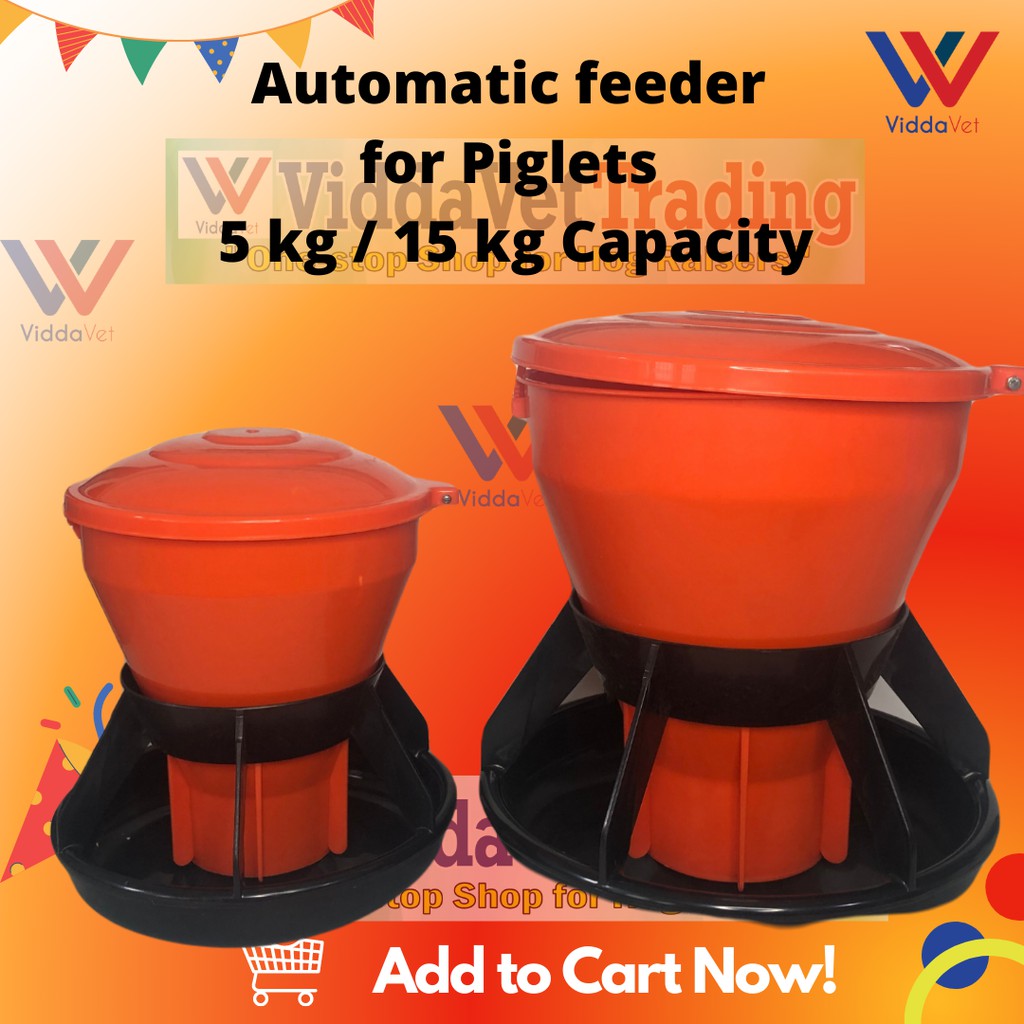 Viddavet 5 kg / 15 kg capacity Plastic automatic feeder for suckling