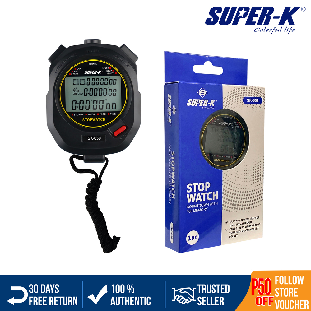 SuperK 058 Stopwatch Countdown with 100 Memory x 1 pc Lazada PH