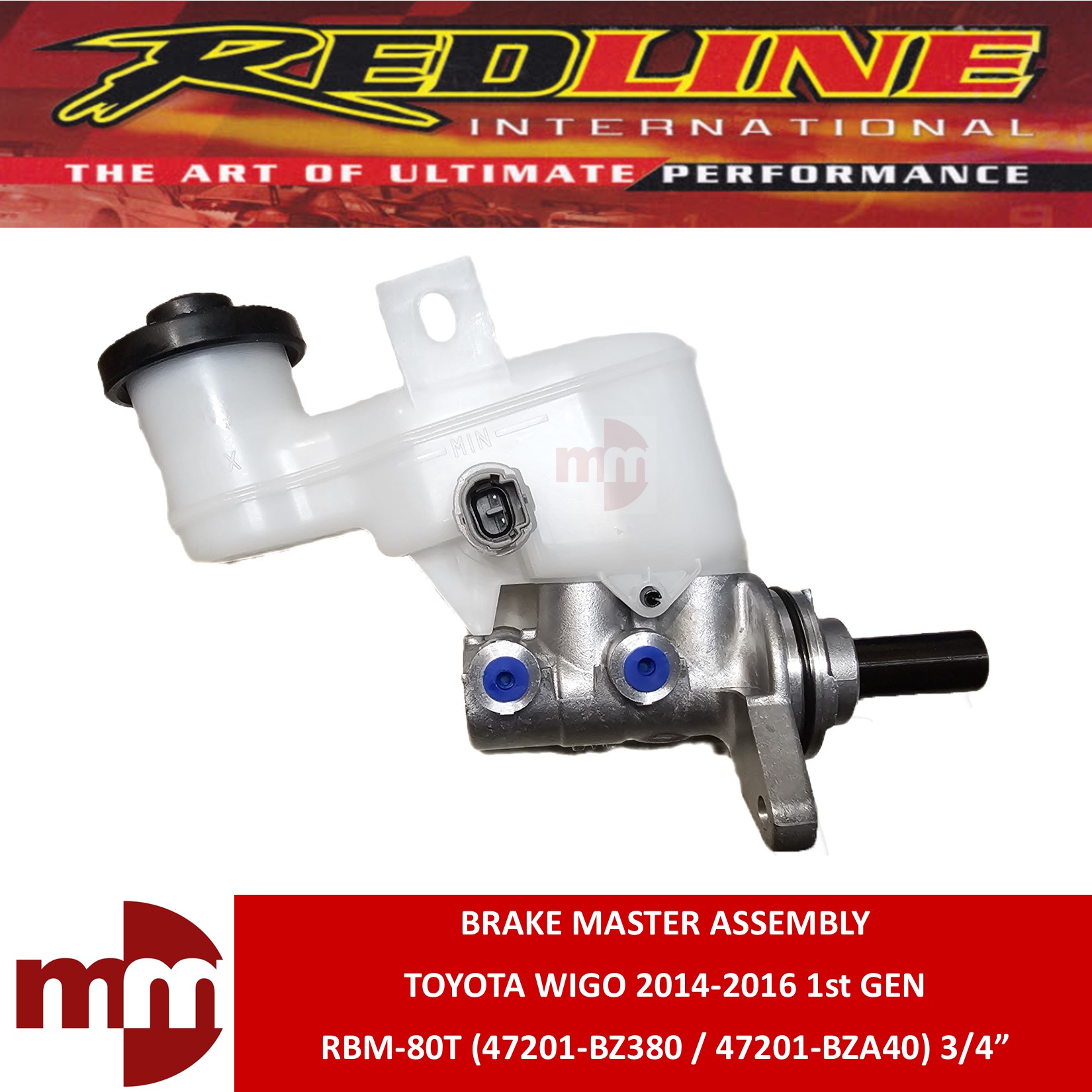 REDLINE Brake Master Assembly for TOYOTA WIGO 20142016 (1st GEN