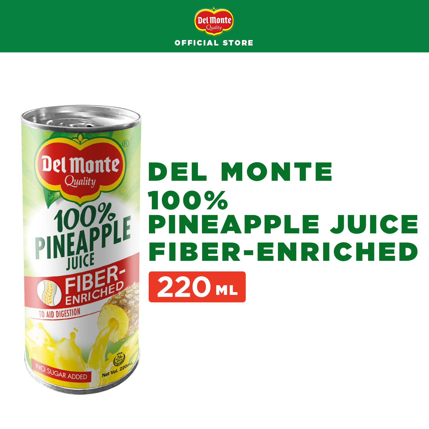 DEL MONTE 100 Pineapple Juice Fiberenriched to Aid Digestion and