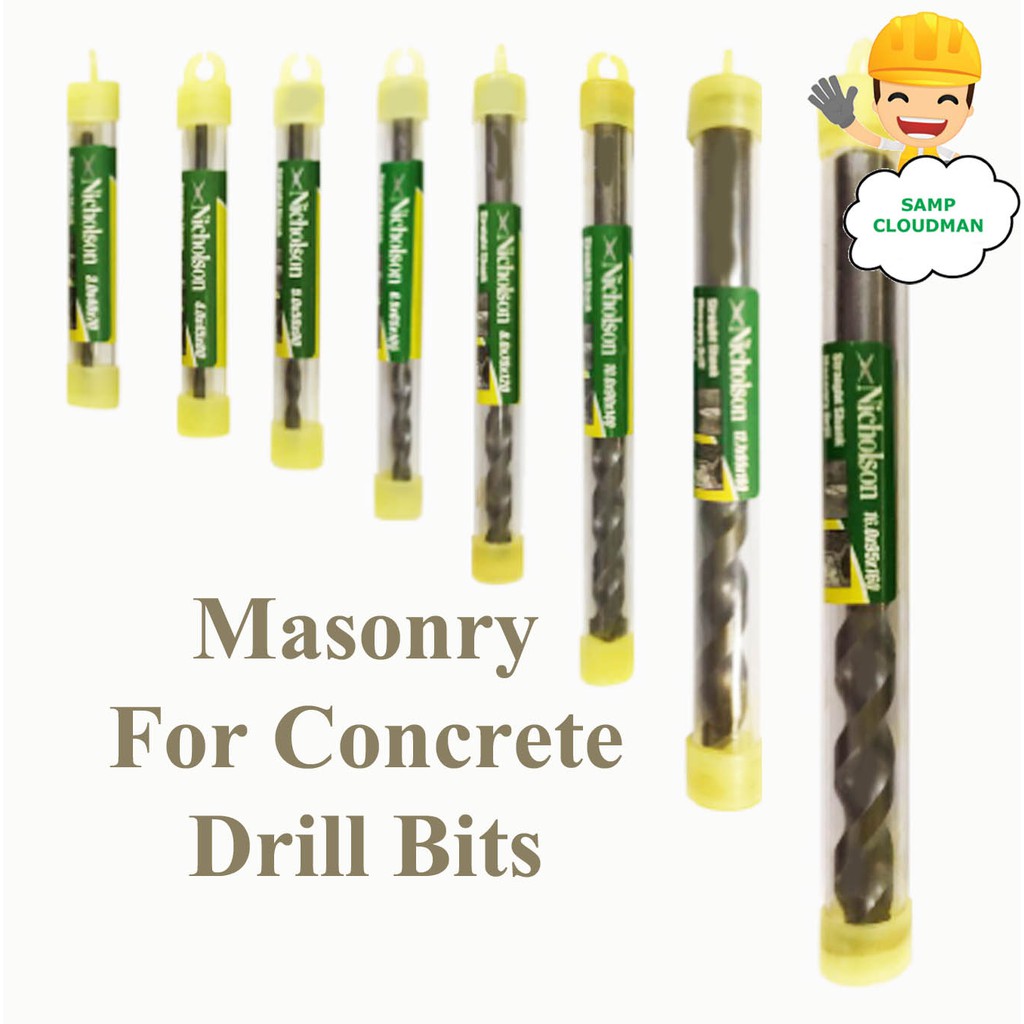 Original Masonry Drill Bits for Concrete 1/8 5/32 3/16 1/4 5/16 3/8 1/2