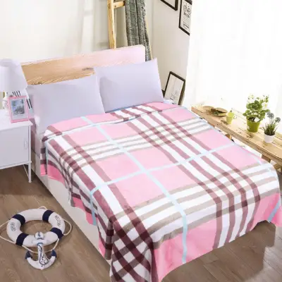 I Home New Soft Warm Solid Warm Micro Plush Fleece Blanket Throw Rug Sofa Bed BL09