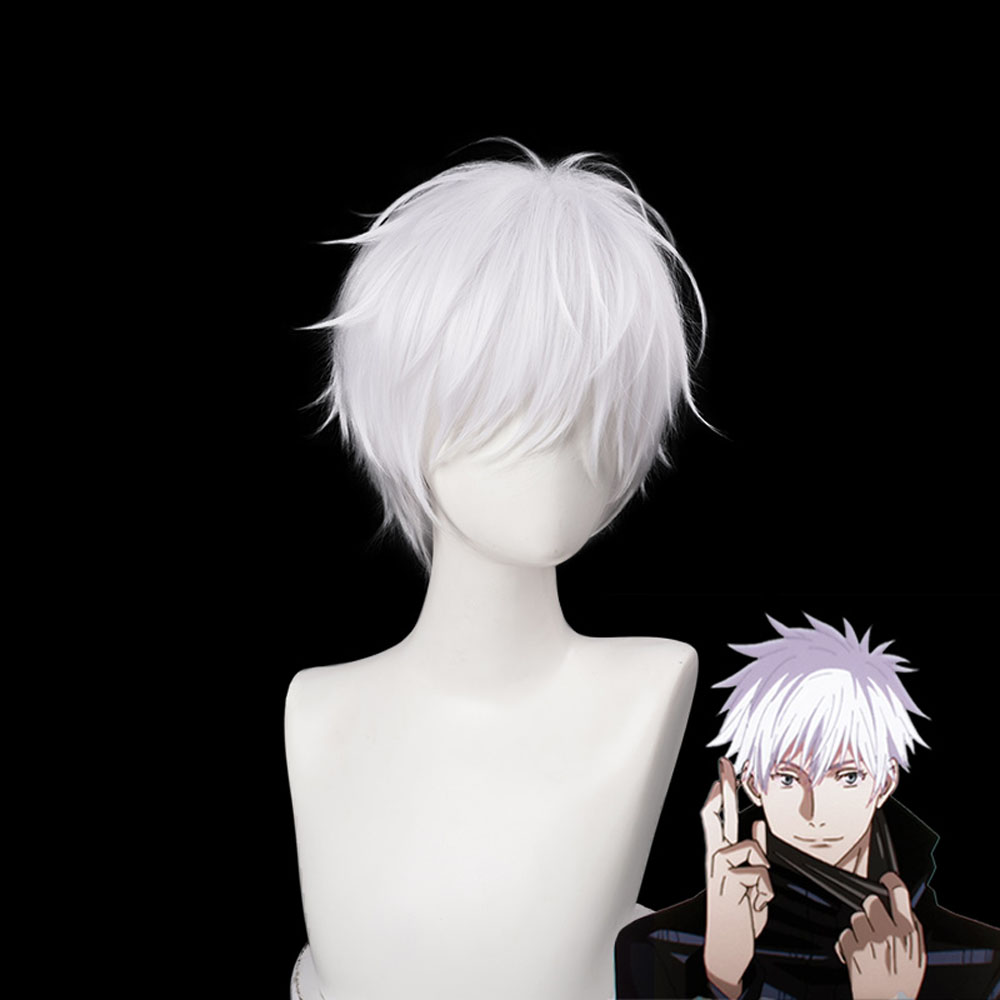 Layered Jujutsu Kaisen Heat Resistant Satoru Gojo Cosplay Wig Anime