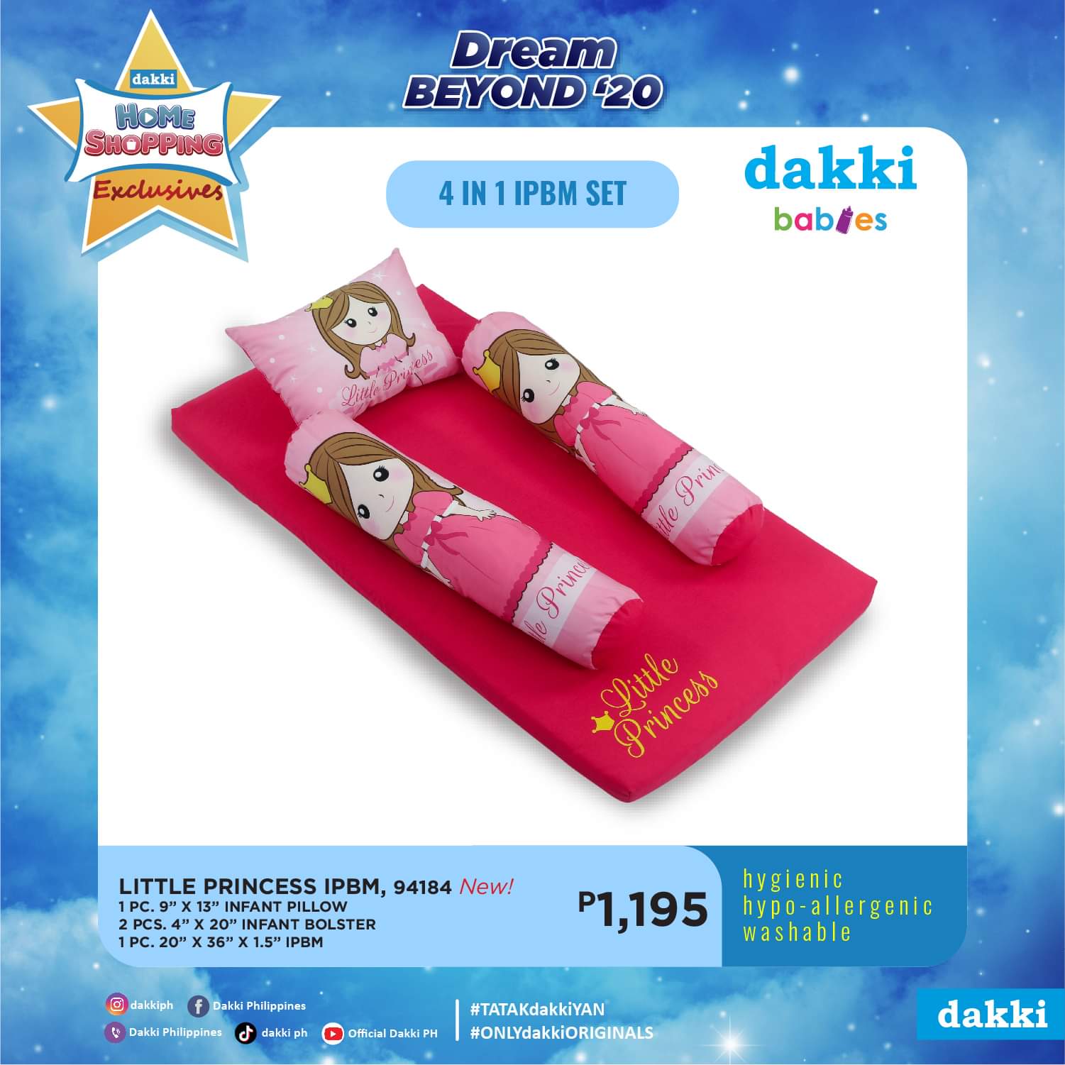 DAKKI 4 IN 1 INFANT POLYESTER BEDDING Mattress Set Srp 1195 Lazada PH