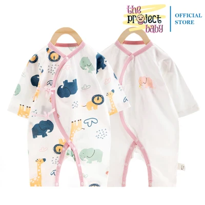 2pcs Dr Star baby Organic Soft Cotton Tie-Side Sleepsuit Overall romper onesie newborn set