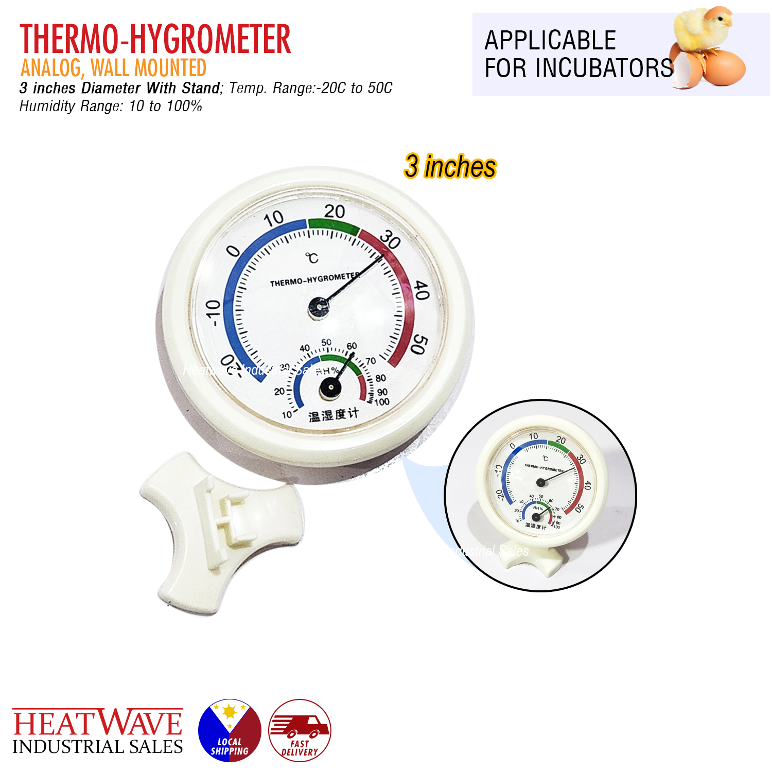 Analog ThermoHygrometers for Incubator Lazada PH