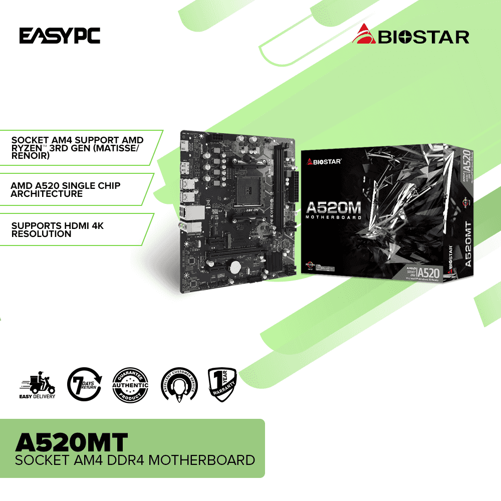 EasyPC Biostar A520MT A520MH A520MHP A520MS socket AM4 DDR4  gaming Motherboard For Desktop PC