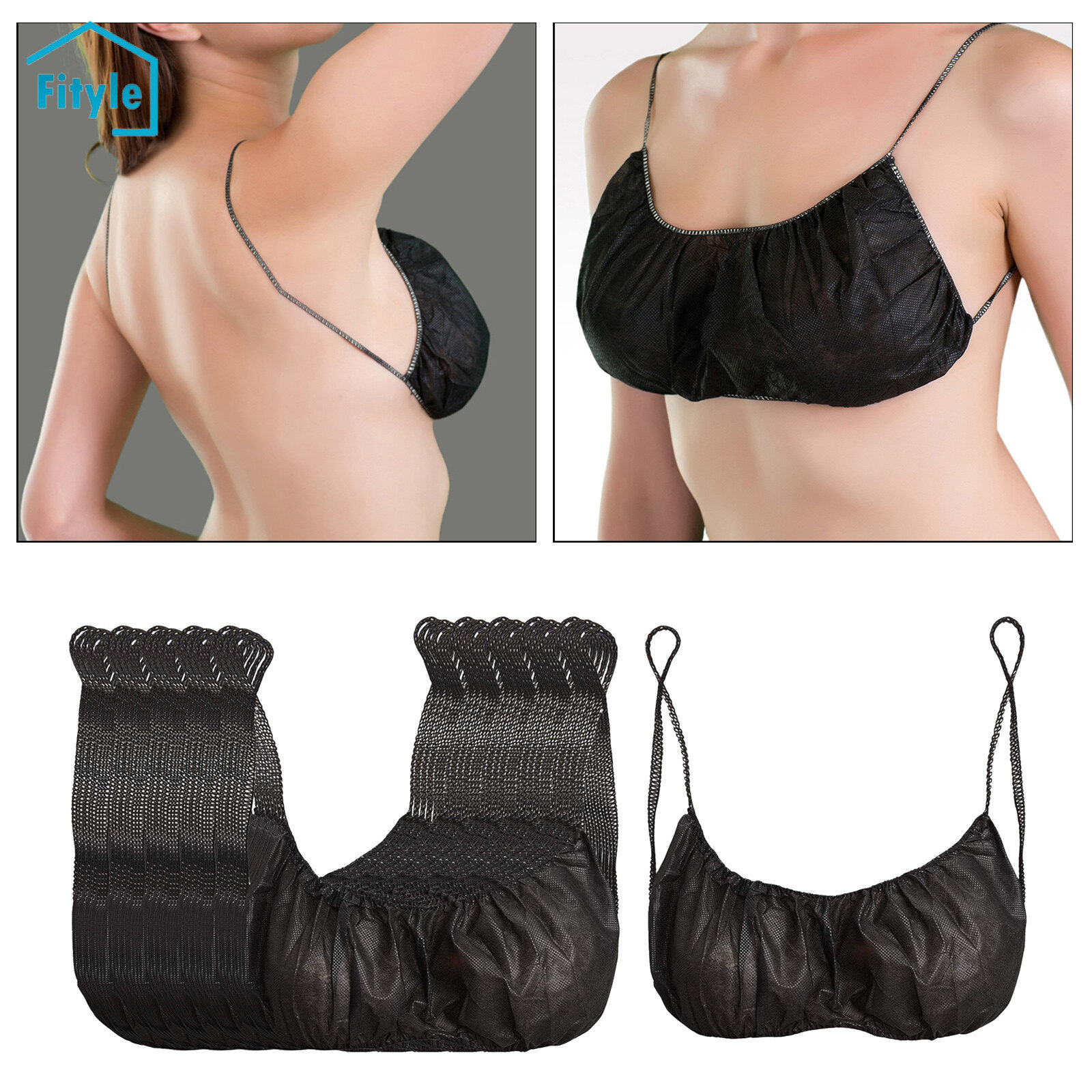 Fityle 50-Pack Womens Disposable Bra Individually Disposable Spa