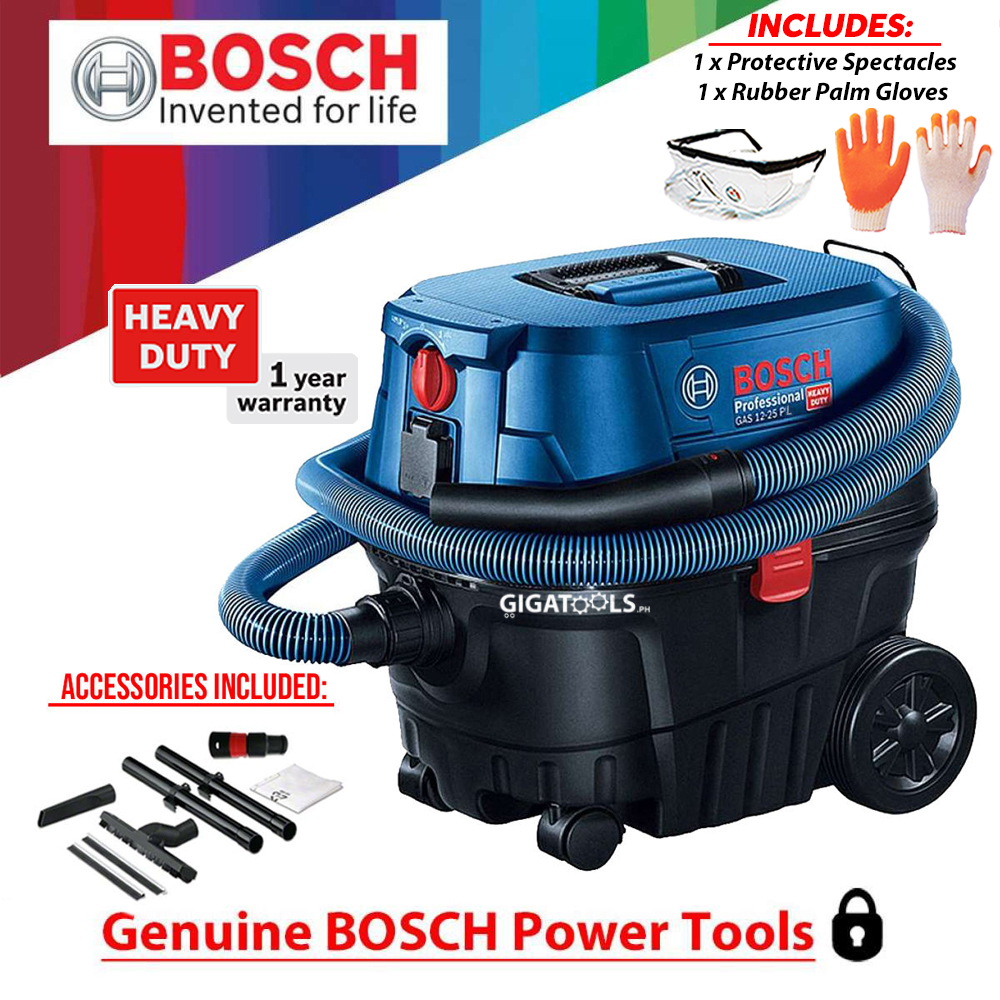 Bosch GAS 12-25 PL Professional Heavy Duty Vacuum Cleaner Wet/Dry .