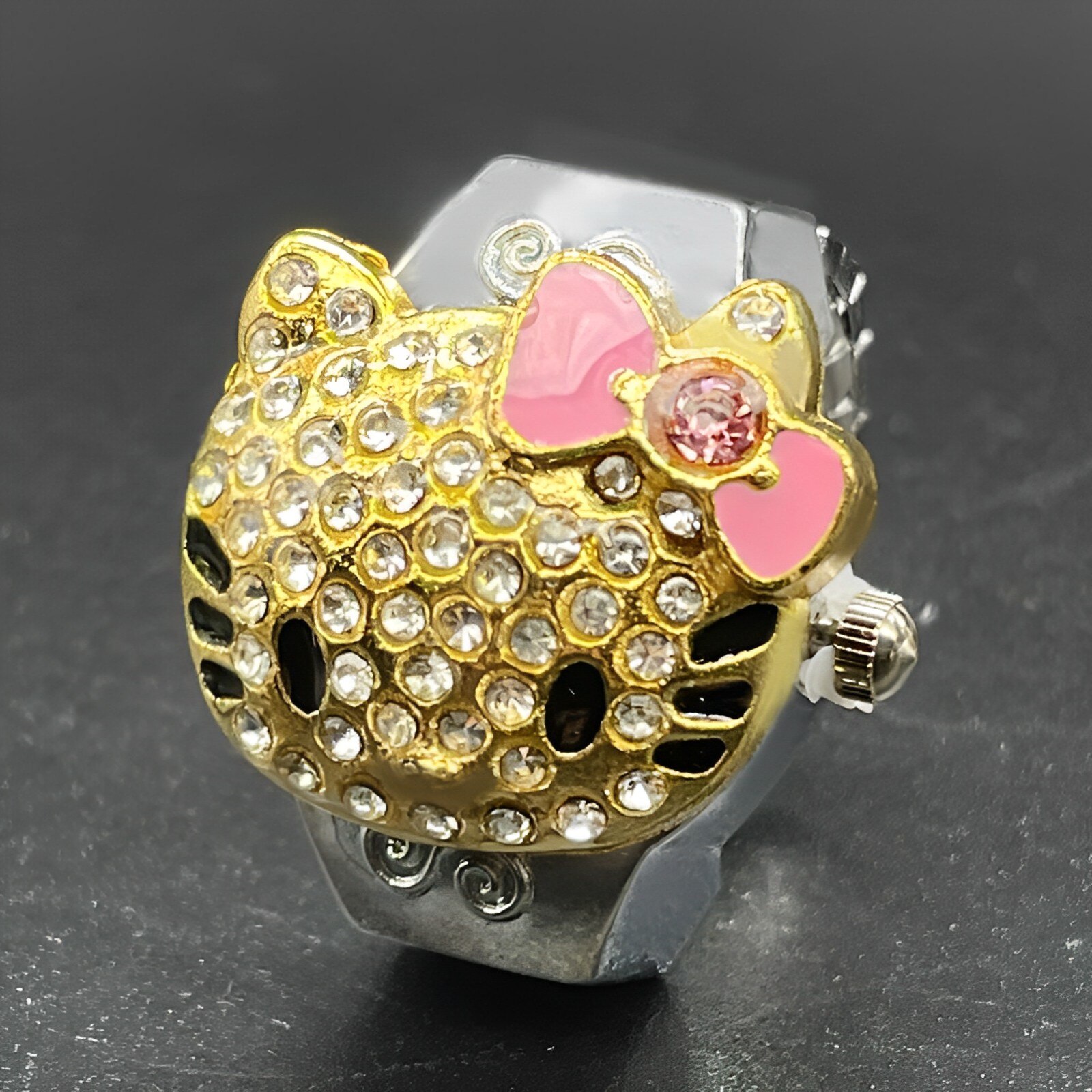Sanrio Hello Kitty Ring Adjustable Accessories Kawaii Cinnamoroll Pochacco  Kt Cat Girlfriend Girl's Heart Toys Gift - Walmart.com