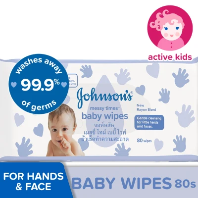 [BABY WIPES] Johnson's Baby Messy Time Wipes 80s