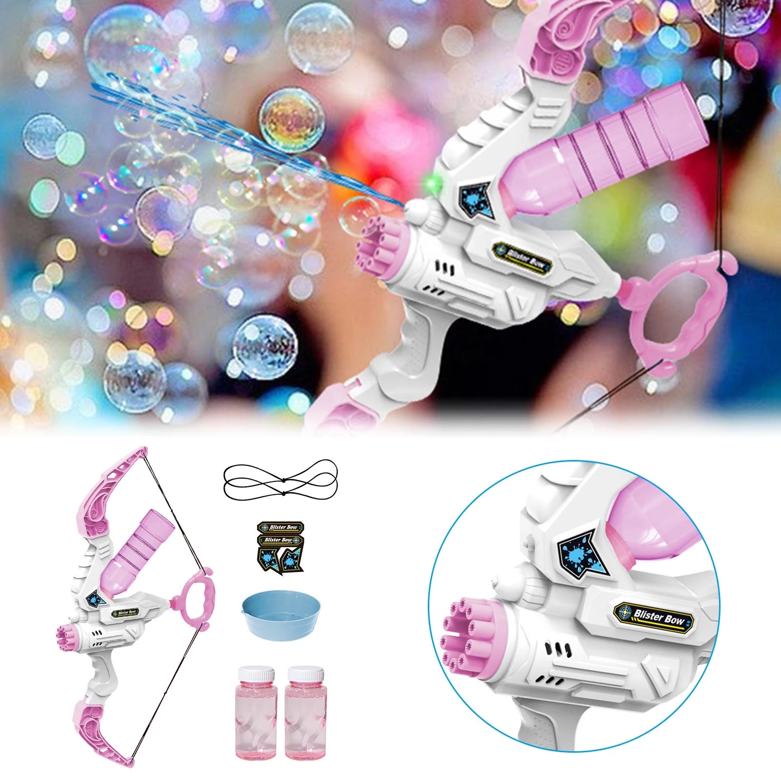Bow and Arrow Bubble Machine Toys Automatic Bubble Blower for Kids