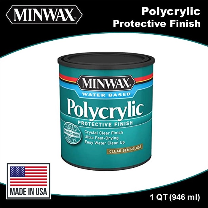Minwax Satin Clear Polycrylic 1 Qt.