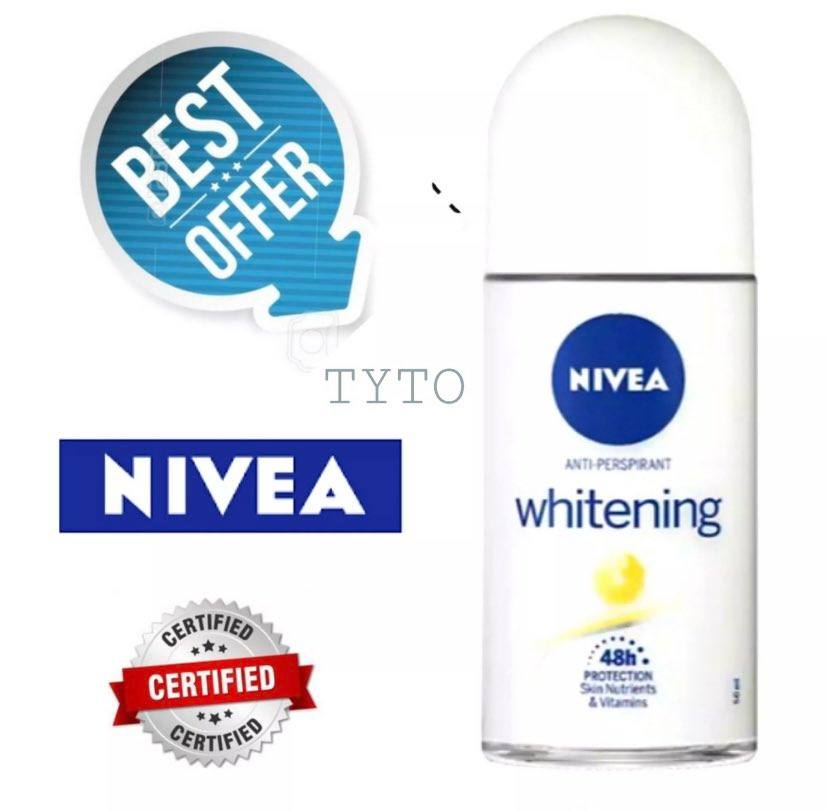 NIVEA Deodorant Whitening AntiPerspirant Rollon, 50ml Lazada PH