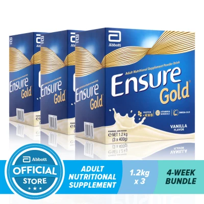 Ensure Gold HMB Vanilla 1.2KG For Adult Nutrition Bundle of 3
