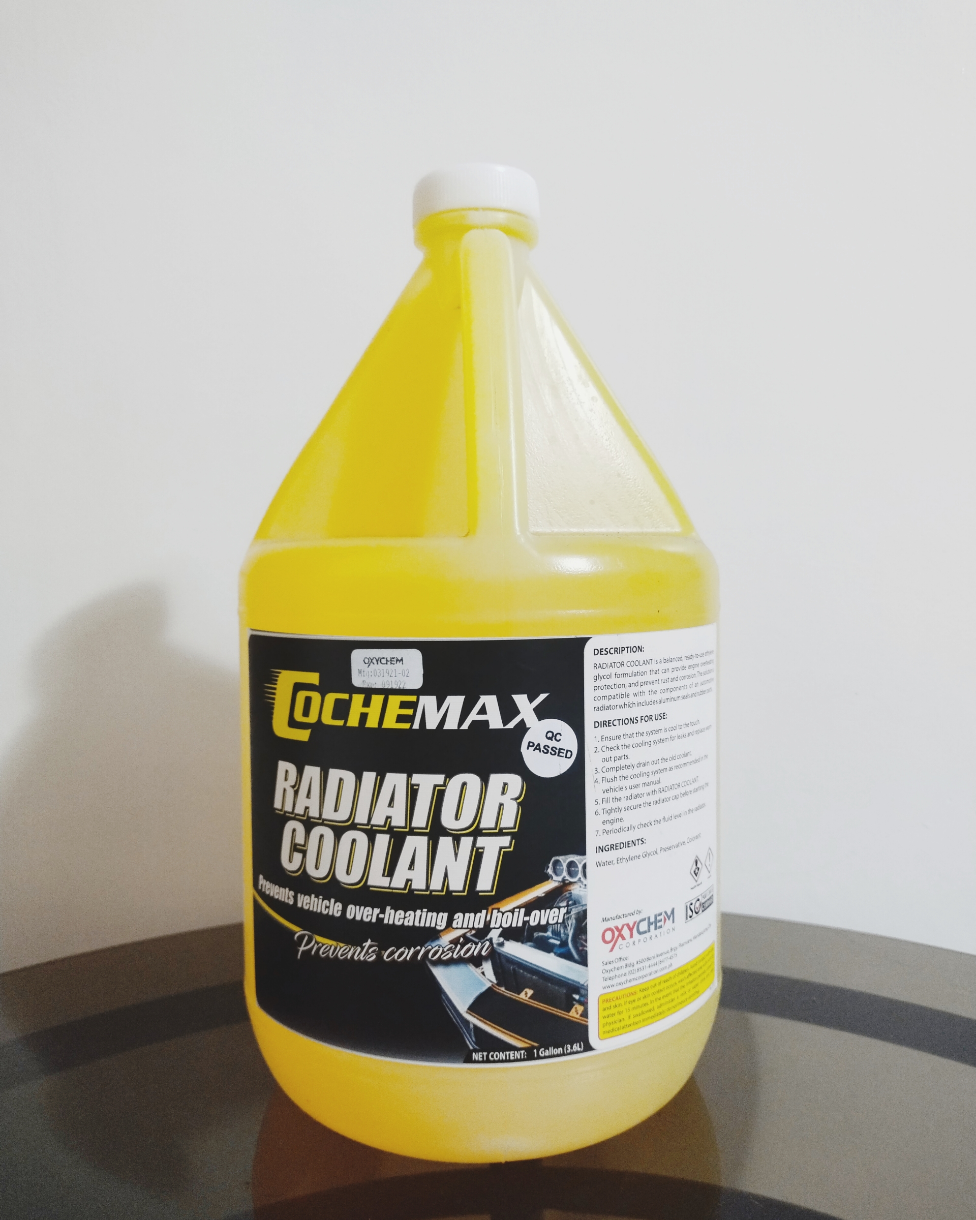 Cochemax Radiator Coolant 1 Gallon used for aluminum and nylon in