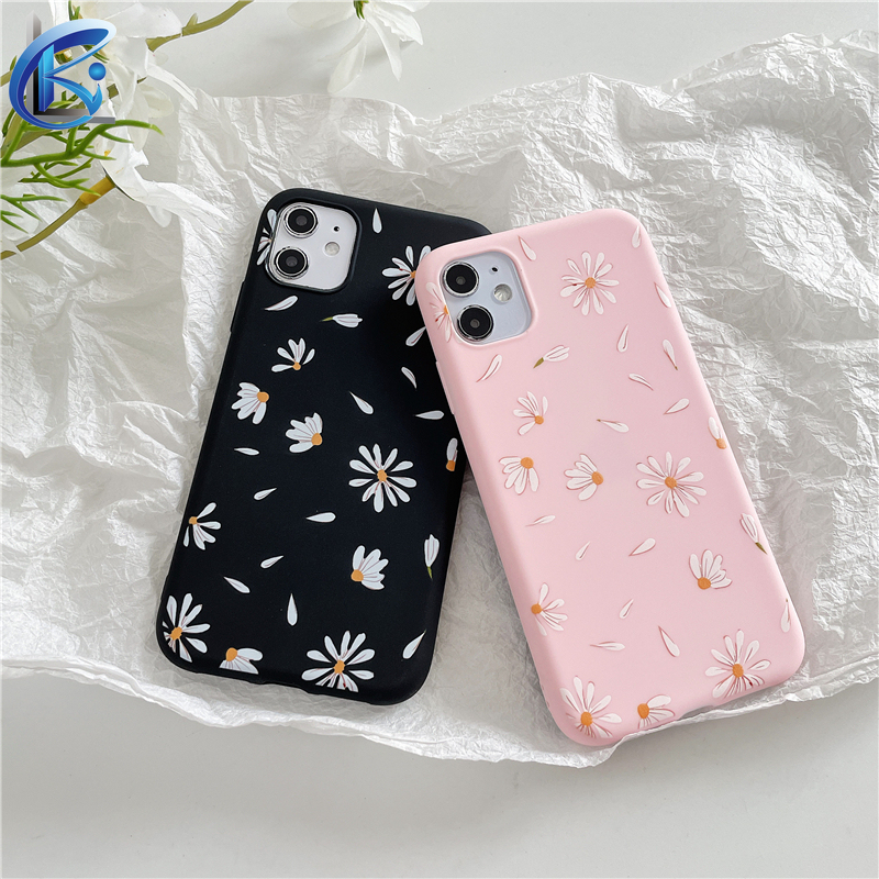 Phone Case For iPhone 6 6s 7 8 Plus X XR XS 11 Pro MAX Fashion Flower Silicone Shockproof Cover