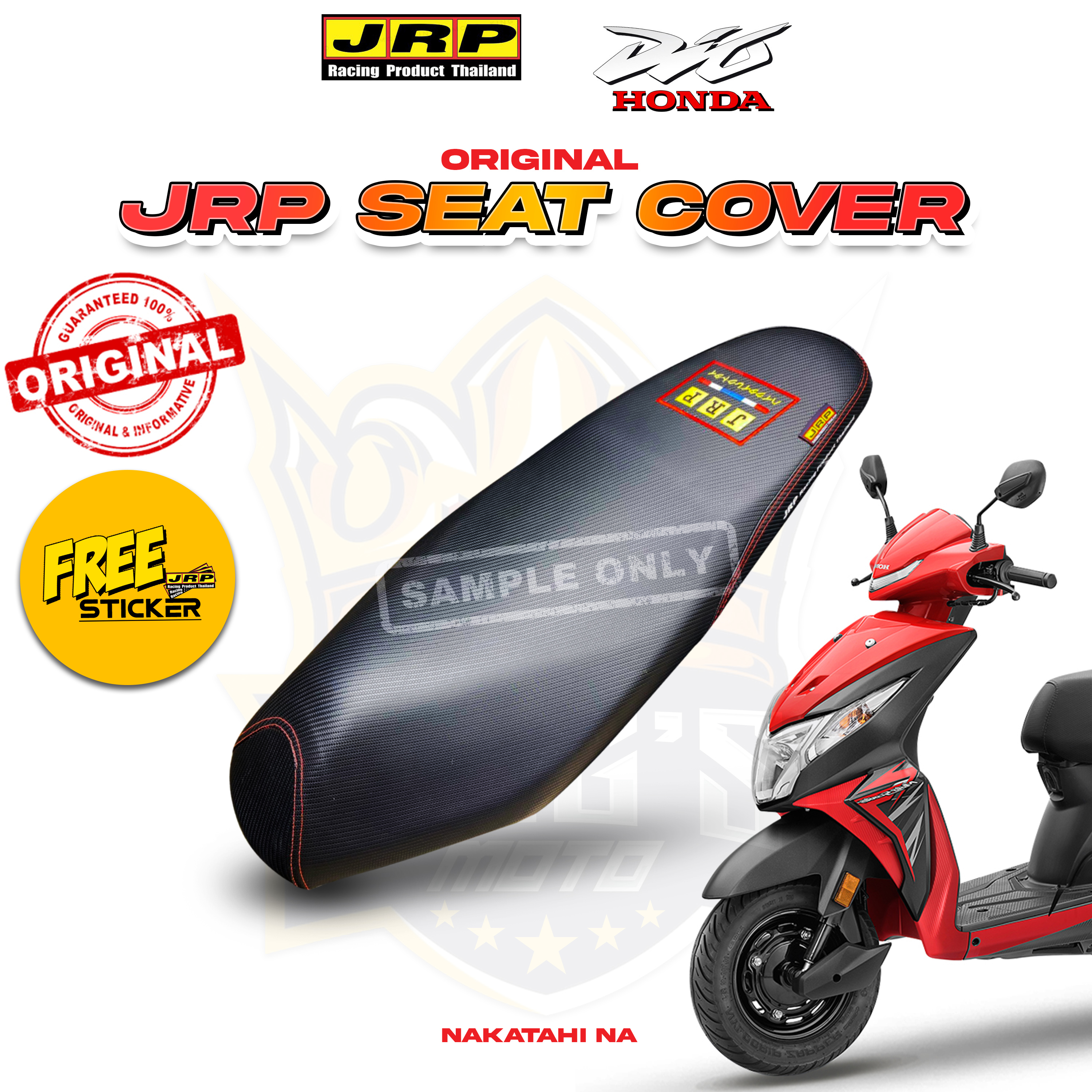 HONDA DIO ORIGINAL THAILAND JRP MOTORCYCLE CARBON LEATHER SEAT COVER EMBROIDERED NAKATAHI NA Lazada PH