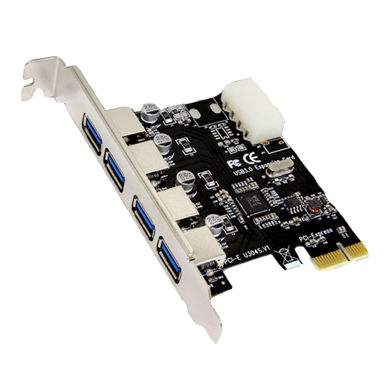 SSU 4 Port USB 3.0 PCI-E Expansion Card PCI Express PCIe USB 3.0 Hub ...