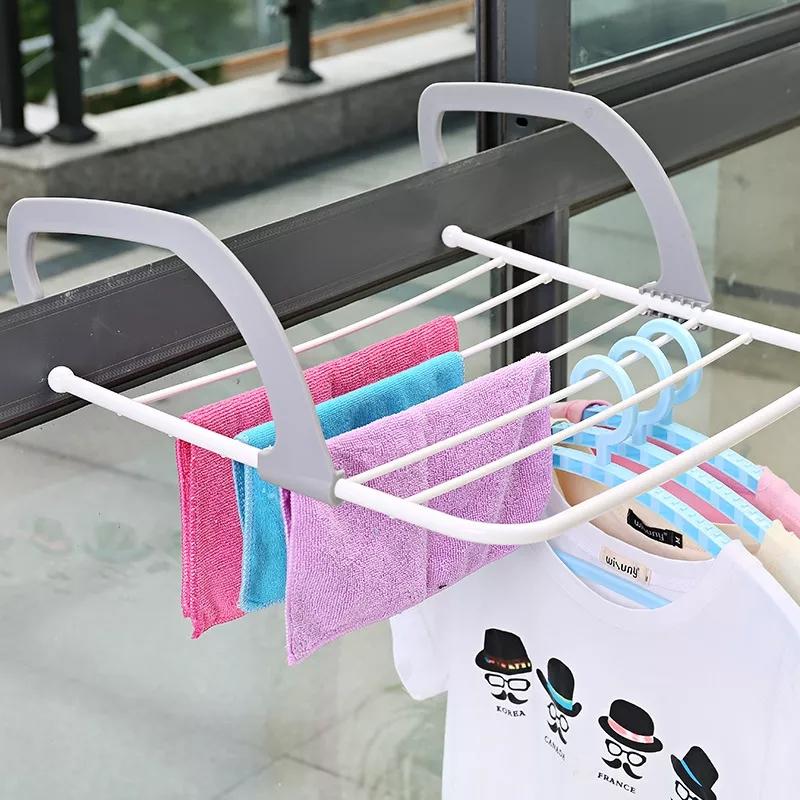 Collapsible Towel Clothes Hanger Multipurpose Clothes Rack (random color)