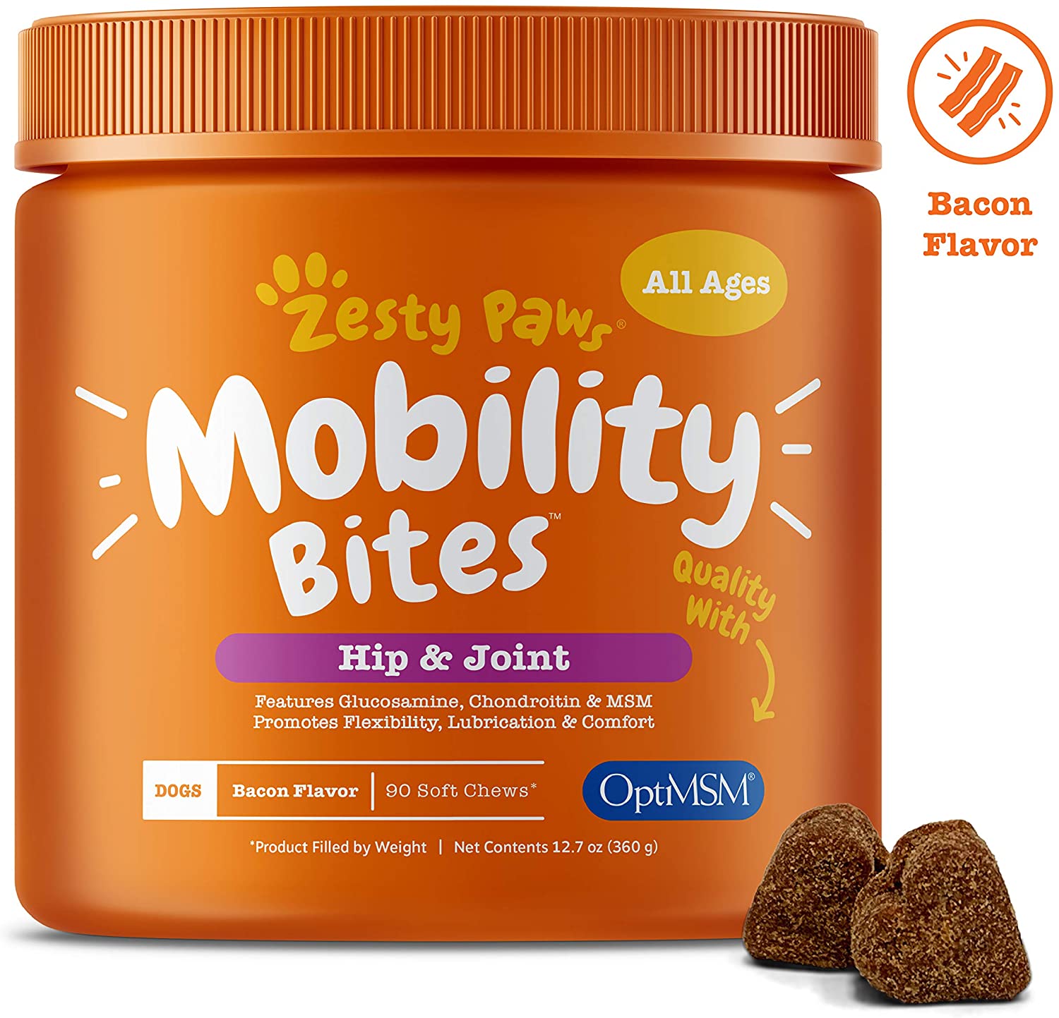 Zesty Paws Glucosamine for Dogs - Hip 