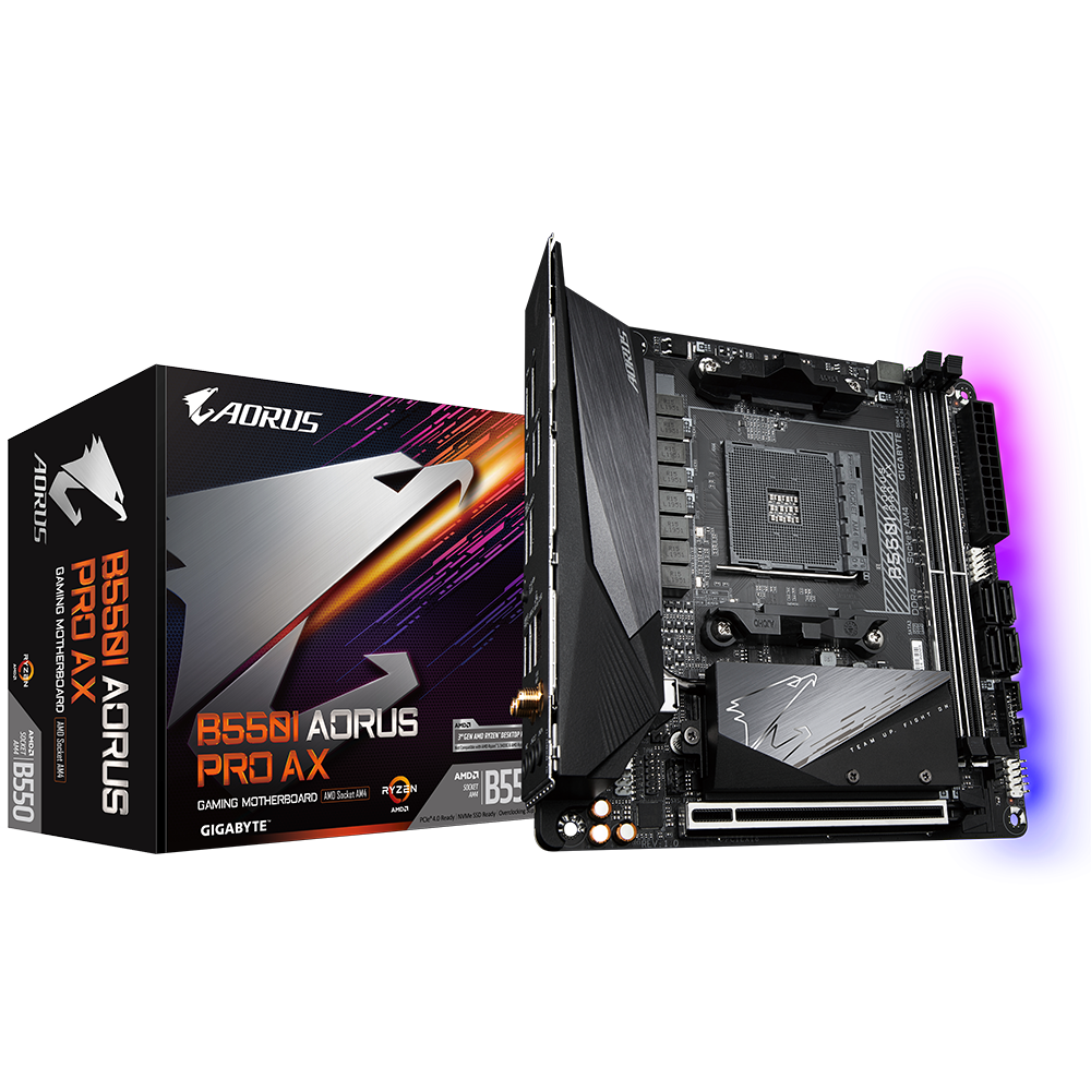 Ryzen 7 5700X3D + B550I AORUS PRO AX セット AMD Ryzen 7 5700X 3.4 GHz Eight-Core AM4 Processor with GIGABYTE