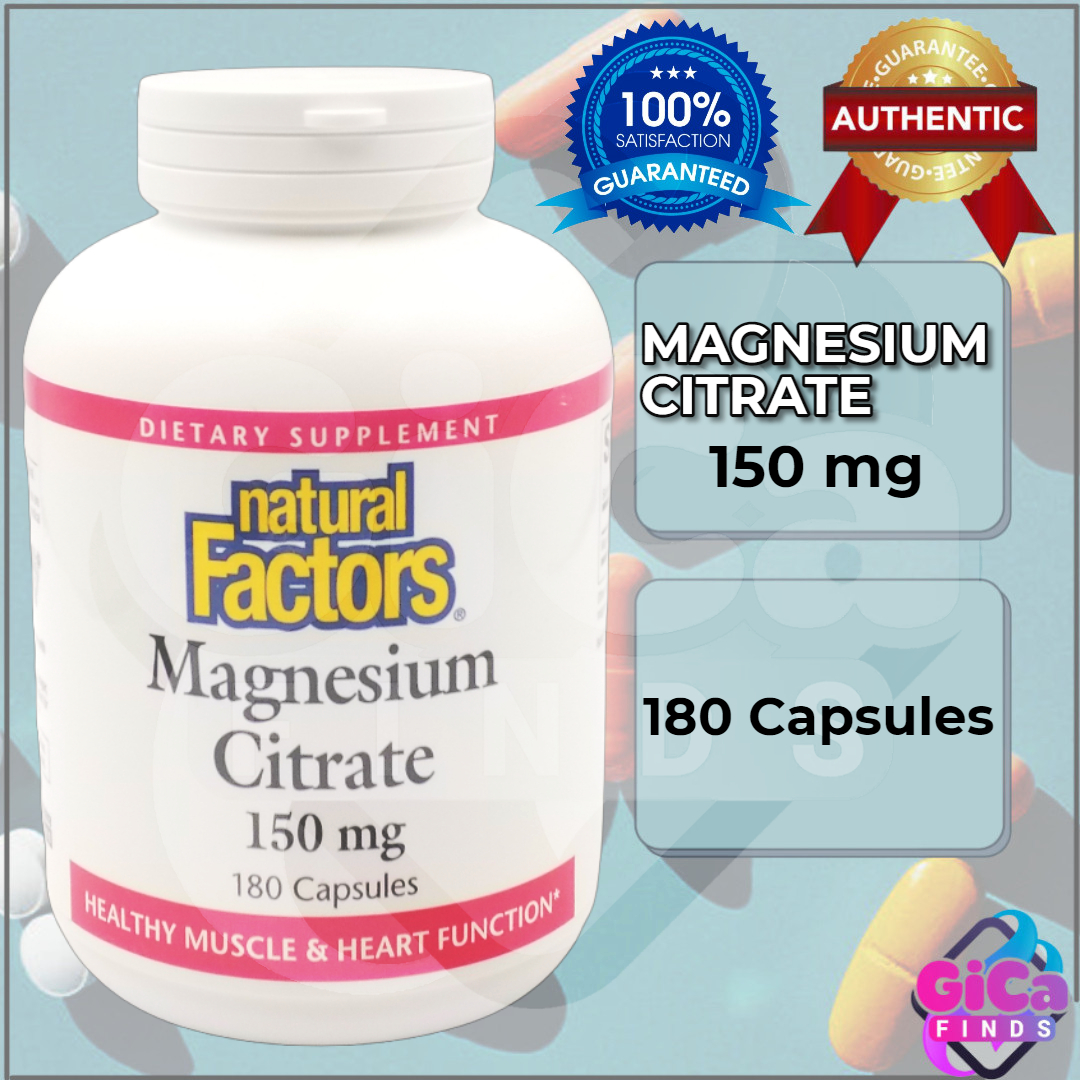 Natural Factors Magnesium Citrate 150 Mg 90 Capsules Or 180 Capsules Lazada Ph