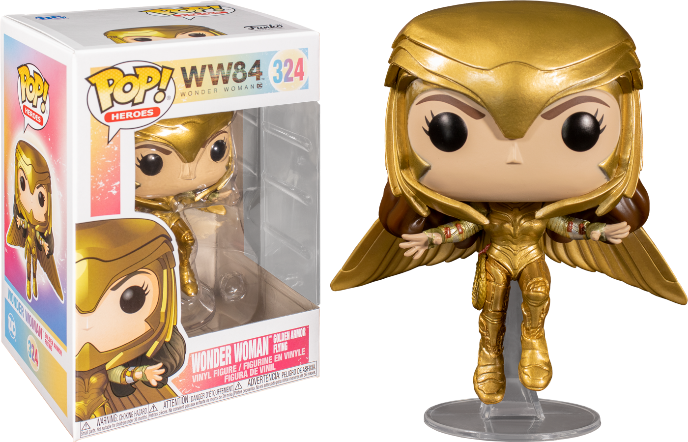 Metallic POP Heroes: Wonder Woman 1984 Brand New In Box Gold Power Funko 