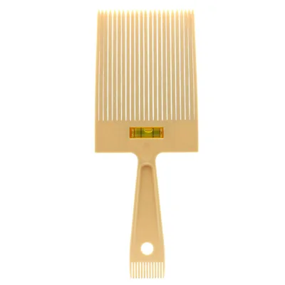 Flat Top Guide Comb with Liquid Bubble Level Flattop Hair Flattopper Beige