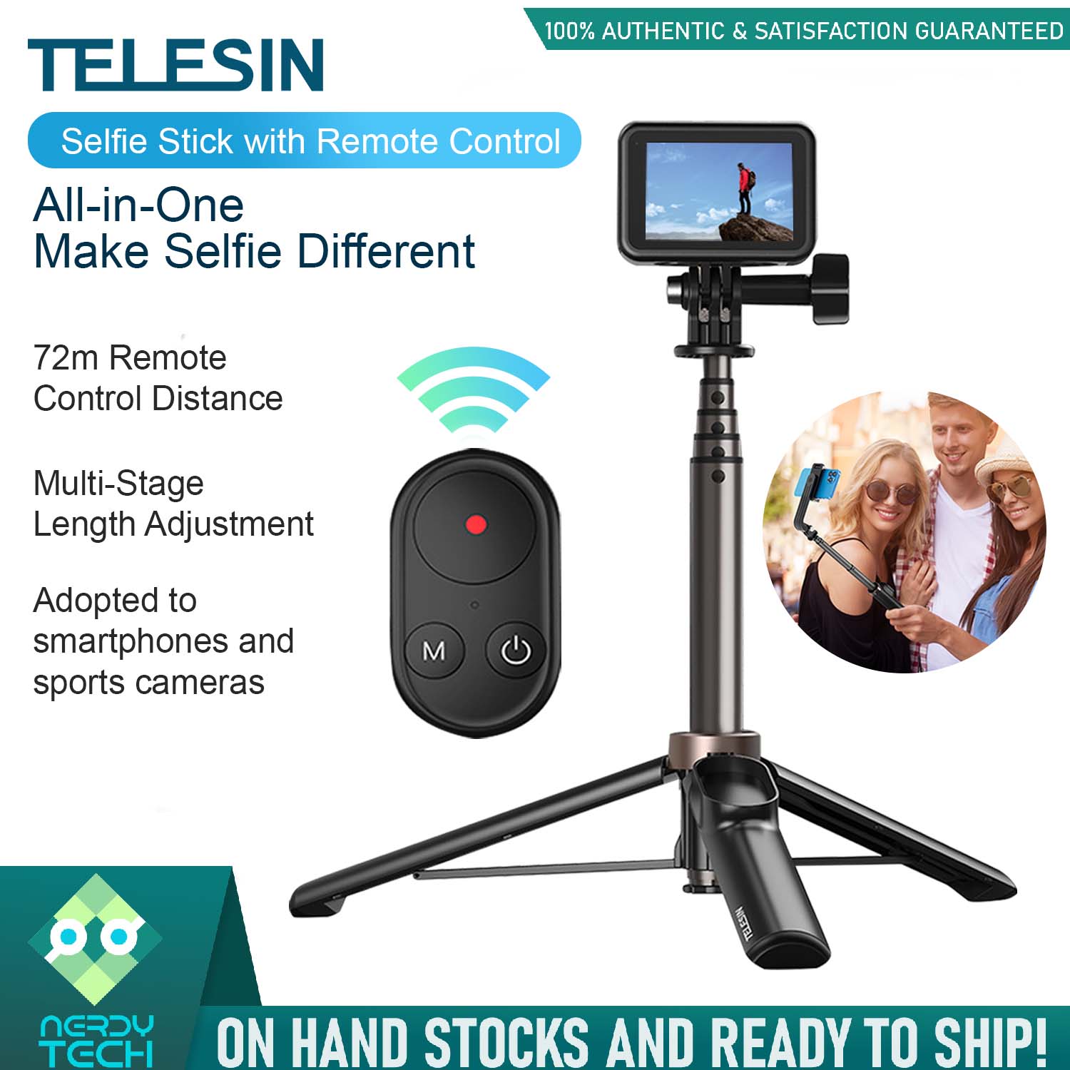 bluetooth remote tripod