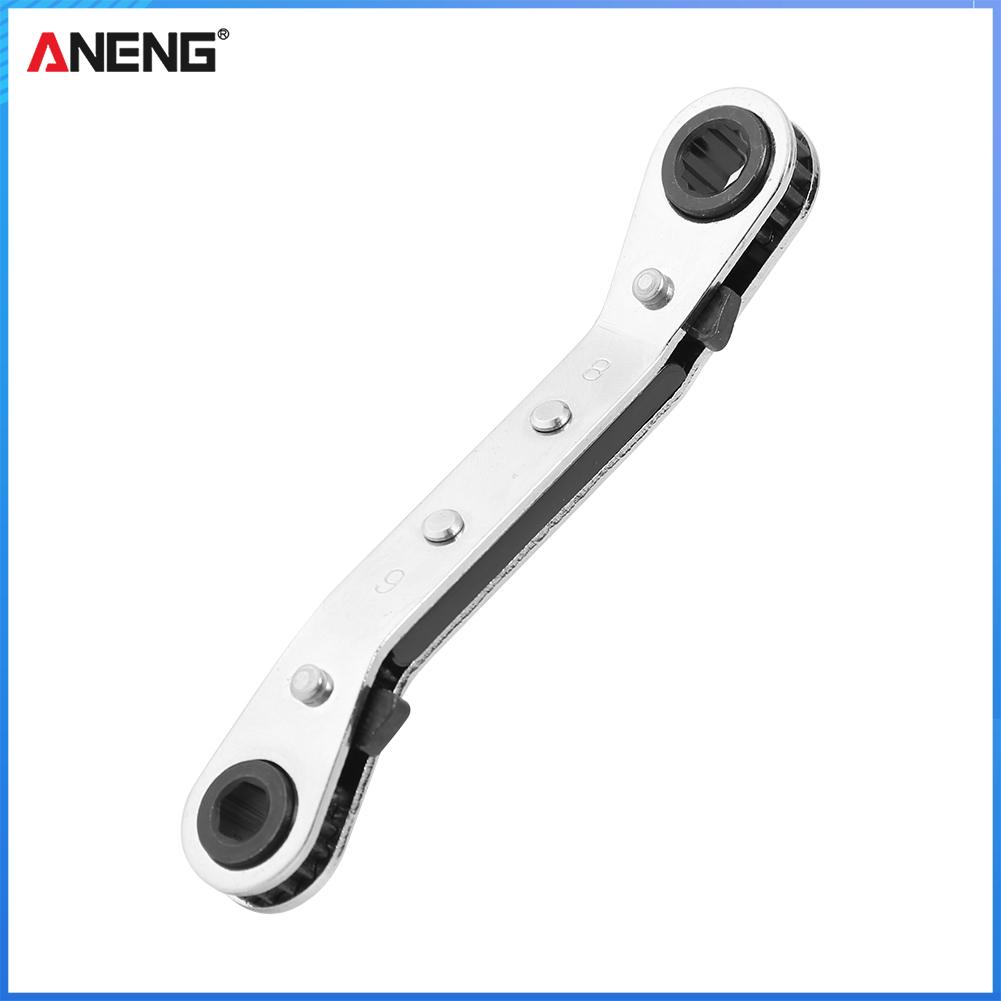 Quick Release Double End Ratchet Wrench Curved Metric System Multi