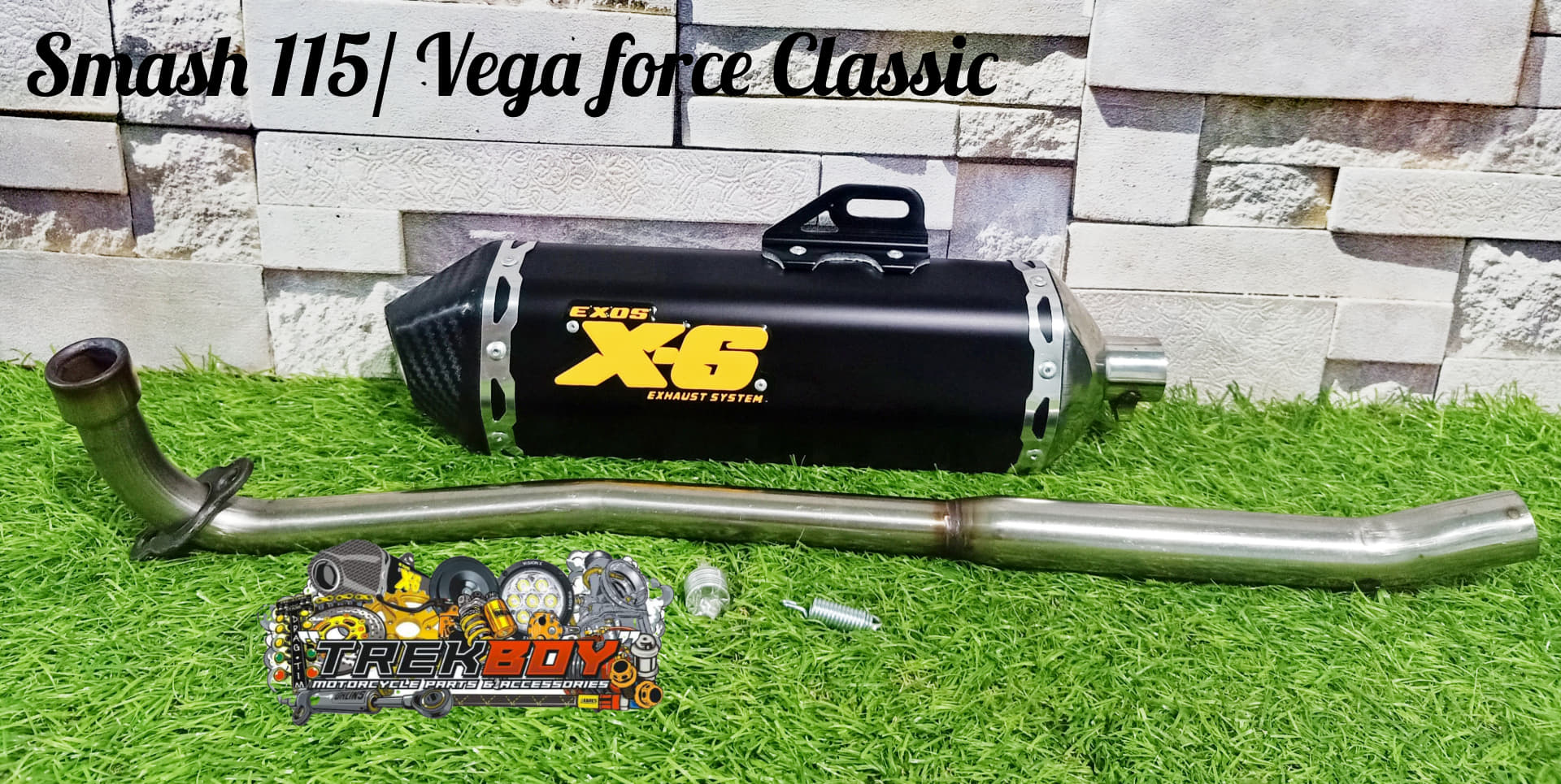 Exos X6 Silent MUFFLER Original for Smash 115 with Vega Force Classic) Lazada PH