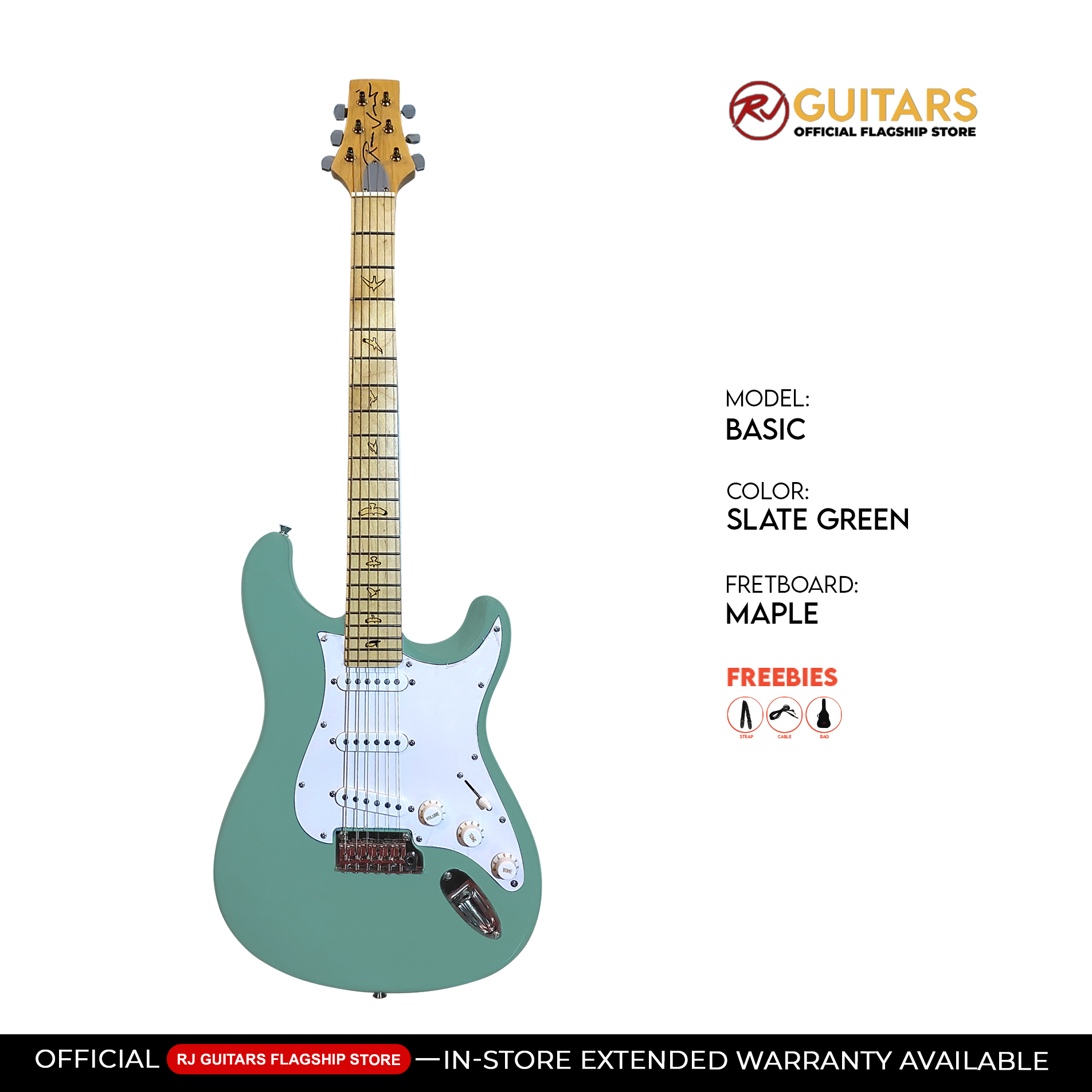 RJ Vibecaster Electric Guitar (Silversky Stratocaster