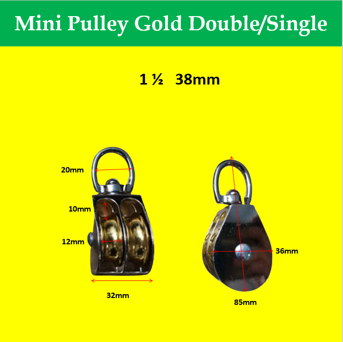 Mini Pulley Double Single Gold Pulley Small Pulley Miniature Pulley
