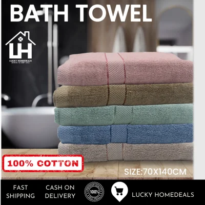 Lucky Homedeals Super Absorbent Towel Bath Cotton 70x140cm